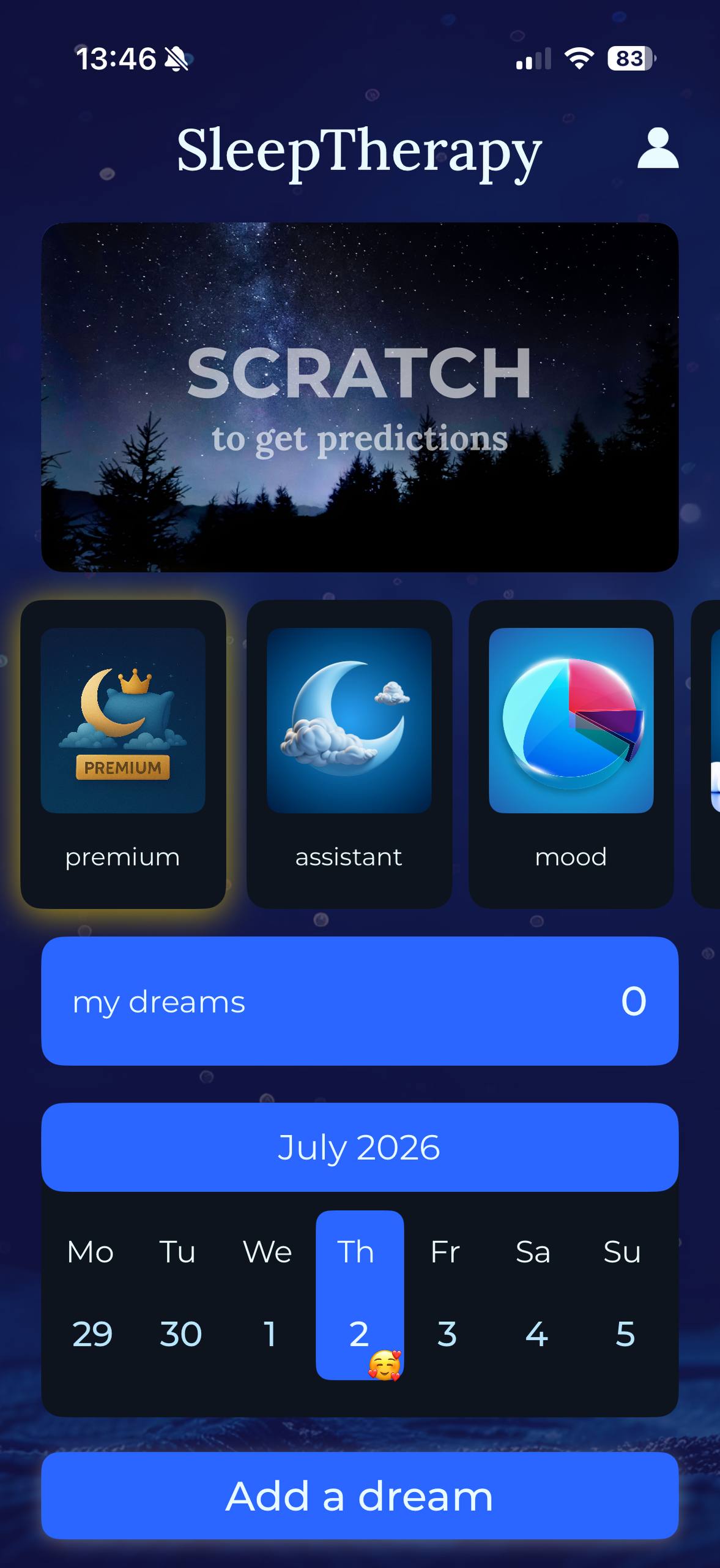 Sleep Therapy app screenshot